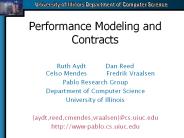 Performance Modeling and Contracts