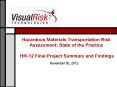Hazardous Materials Transportation Risk Assessment: State of the Practice  HM-12 Final Project Summary and Findings PowerPoint PPT Presentation