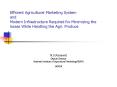 Efficient Agricultural Marketing System and Modern Infrastructure Required for Minimizing the losses While Handling the Agri. Produce PowerPoint PPT Presentation