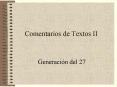Comentarios de Textos II PowerPoint PPT Presentation