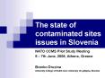 The state of contaminated sites issues in Slovenia PowerPoint PPT Presentation