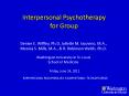 Interpersonal Psychotherapy PowerPoint PPT Presentation