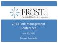 2013 Pork Management Conference PowerPoint PPT Presentation