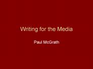 Writing for the Media