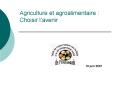 Agriculture et agroalimentaire PowerPoint PPT Presentation