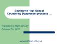 Smithtown High School Counseling Department presents  PowerPoint PPT Presentation