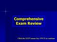 Comprehensive Exam Review PowerPoint PPT Presentation