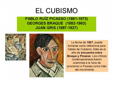 EL CUBISMO