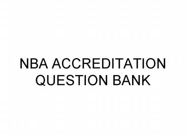 NBA ACCREDITATION QUESTION BANK