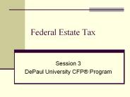 Federal Estate Tax