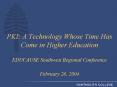 PKI: A Technology Whose Time Has Come in Higher Education  EDUCAUSE Southwest Regional Conference February 26, 2004 PowerPoint PPT Presentation
