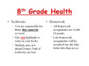 8th Grade Health