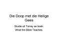 Die Doop met die Heilige Gees PowerPoint PPT Presentation