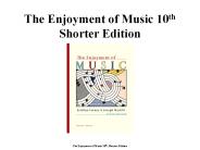 The Enjoyment of Music 10th Shorter Edition