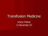 Transfusion Medicine