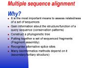 Multiple sequence alignment