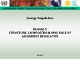 Energy Regulation  Module 5: STRUCTURE, COMPOSITION AND ROLE OF AN ENERGY REGULATOR PowerPoint PPT Presentation