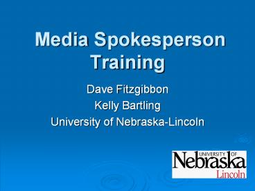 Media Spokesperson Training
