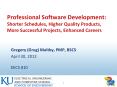 Professional Software Development: Shorter Schedules, Higher Quality Products, More Successful Projects, Enhanced Careers PowerPoint PPT Presentation