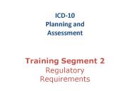 ICD-10 Planning and Assessment