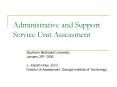 Administrative and Support Service Unit Assessment PowerPoint PPT Presentation