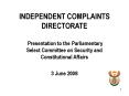 INDEPENDENT COMPLAINTS DIRECTORATE PowerPoint PPT Presentation