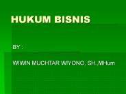 HUKUM BISNIS