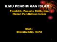 ILMU PENDIDIKAN ISLAM PowerPoint PPT Presentation