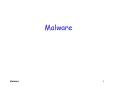 Malware PowerPoint PPT Presentation