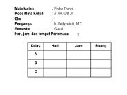 Mata kuliah: Fisika Dasar