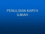 PENULISAN KARYA ILMIAH