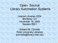 Open Source Library Automation Systems PowerPoint PPT Presentation