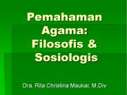 Pemahaman Agama: Filosofis