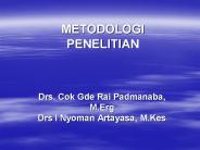 METODOLOGI PENELITIAN