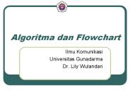 Algoritma dan Flowchart