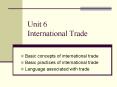 Unit 6 International Trade PowerPoint PPT Presentation