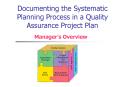 Documenting the Systematic Planning Process in a Quality Assurance Project Plan PowerPoint PPT Presentation