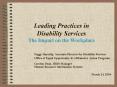 Leading Practices in Disability Services The Impact on the Workplace PowerPoint PPT Presentation