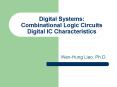 Digital Systems: Combinational Logic Circuits Digital IC Characteristics PowerPoint PPT Presentation