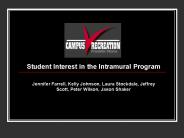 Student Interest in the Intramural Program