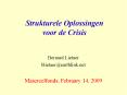 Strukturele Oplossingen voor de Crisis PowerPoint PPT Presentation