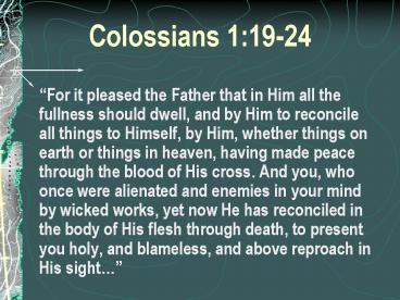 Colossians 1:19-24
