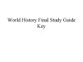 World History Final Study Guide Key PowerPoint PPT Presentation