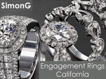 SimonG Engagement Rings California