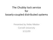 The Chubby lock service for loosely-coupled distributed systems