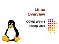 Linux Overview PowerPoint PPT Presentation