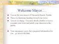 Welcome Mayor PowerPoint PPT Presentation