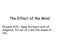 The Effect of the Mind PowerPoint PPT Presentation