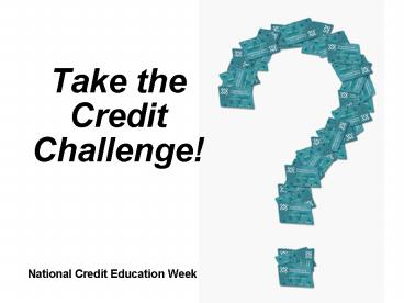 National Credit Education Week