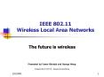 IEEE 802.11 Wireless Local Area Networks PowerPoint PPT Presentation
